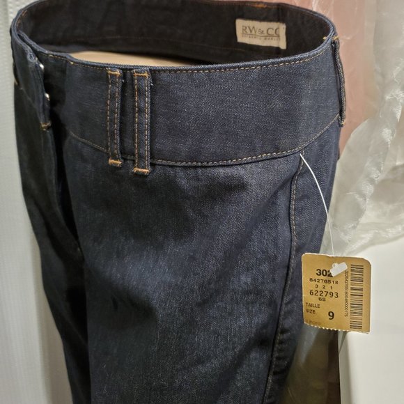 Women's RW & CO. Dark Wash Denim Jeans Sz 9 New - Picture 4 of 8